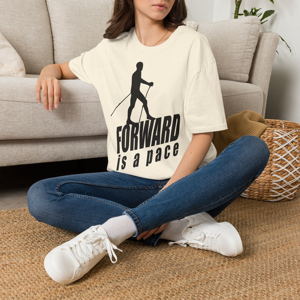 Nordic Walking T-Shirt — 'Forward Is A Pace' Motivational Walking Tee