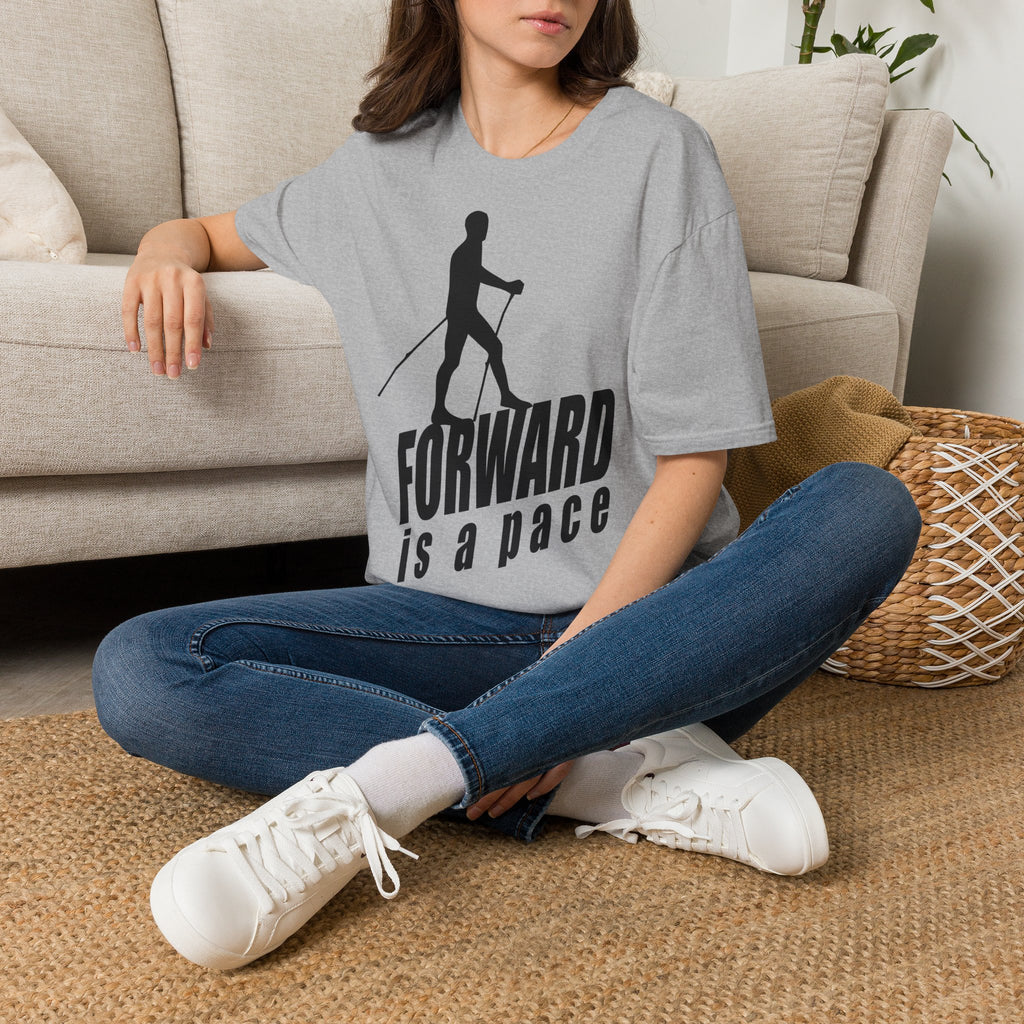Nordic Walking T-Shirt — 'Forward Is A Pace' Motivational Walking Tee
