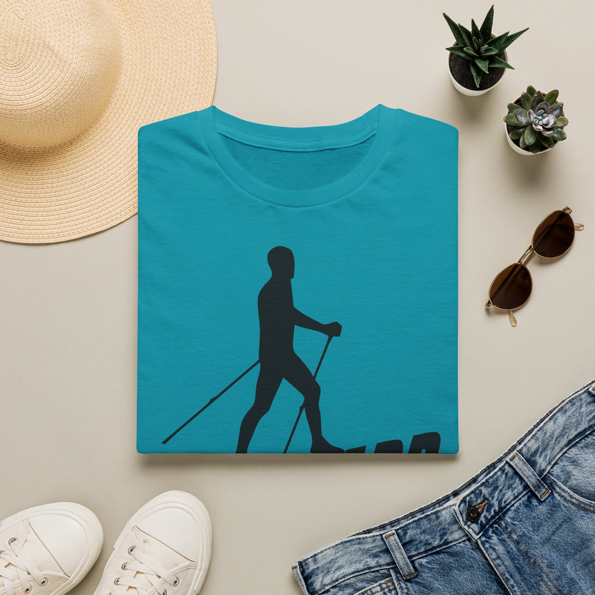 Nordic Walking T-Shirt — 'Forward Is A Pace' Motivational Walking Tee