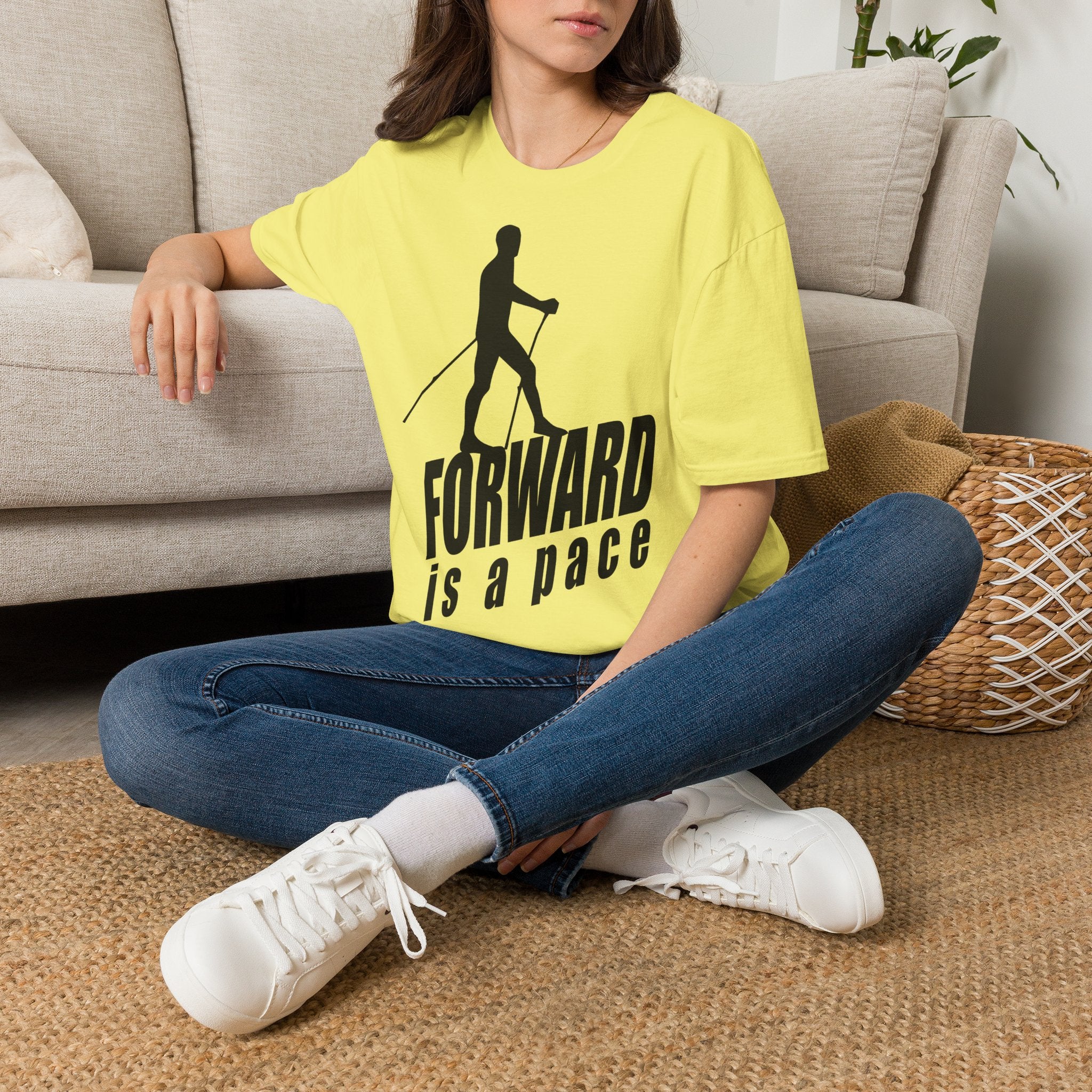 Nordic Walking T-Shirt — 'Forward Is A Pace' Motivational Walking Tee