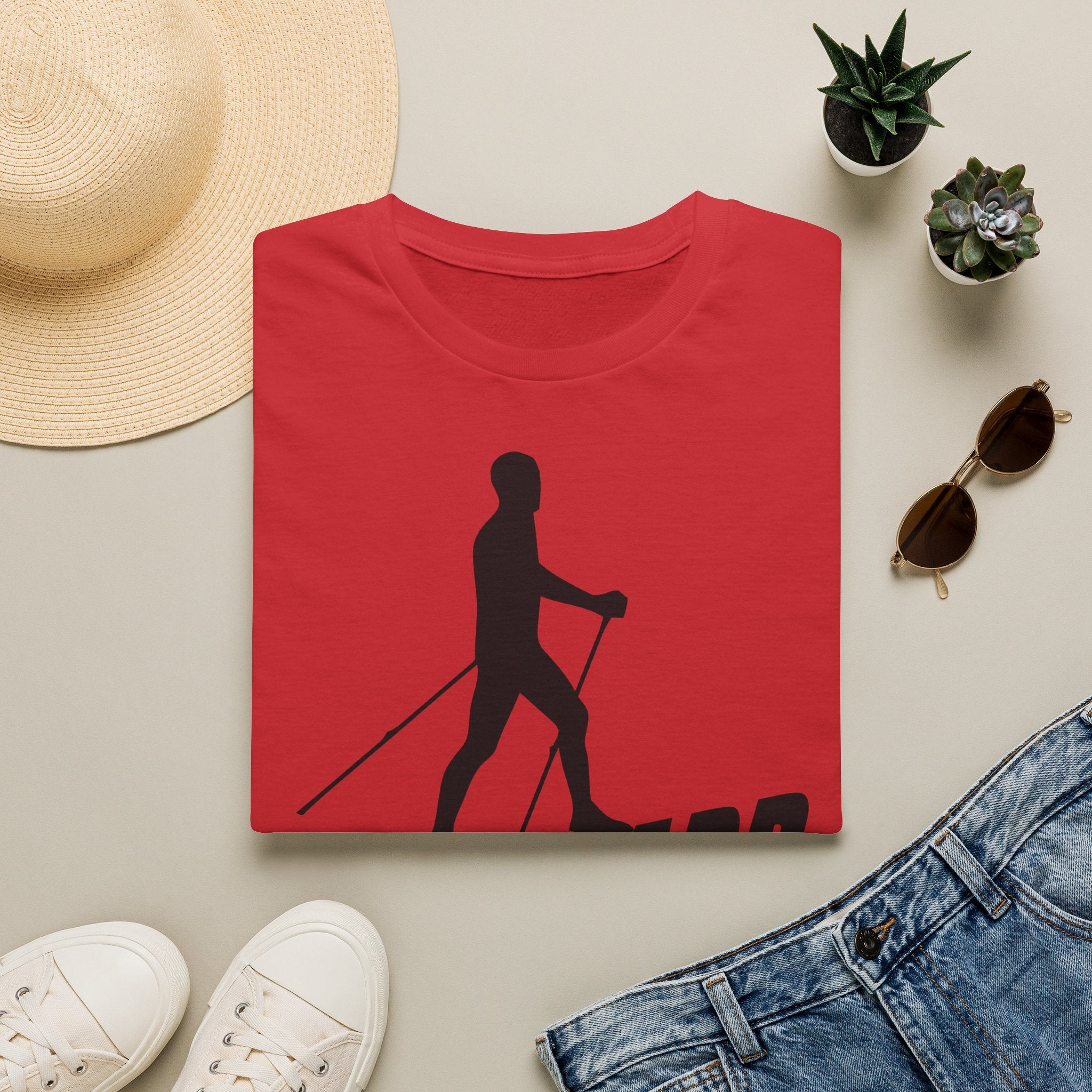 Nordic Walking T-Shirt — 'Forward Is A Pace' Motivational Walking Tee