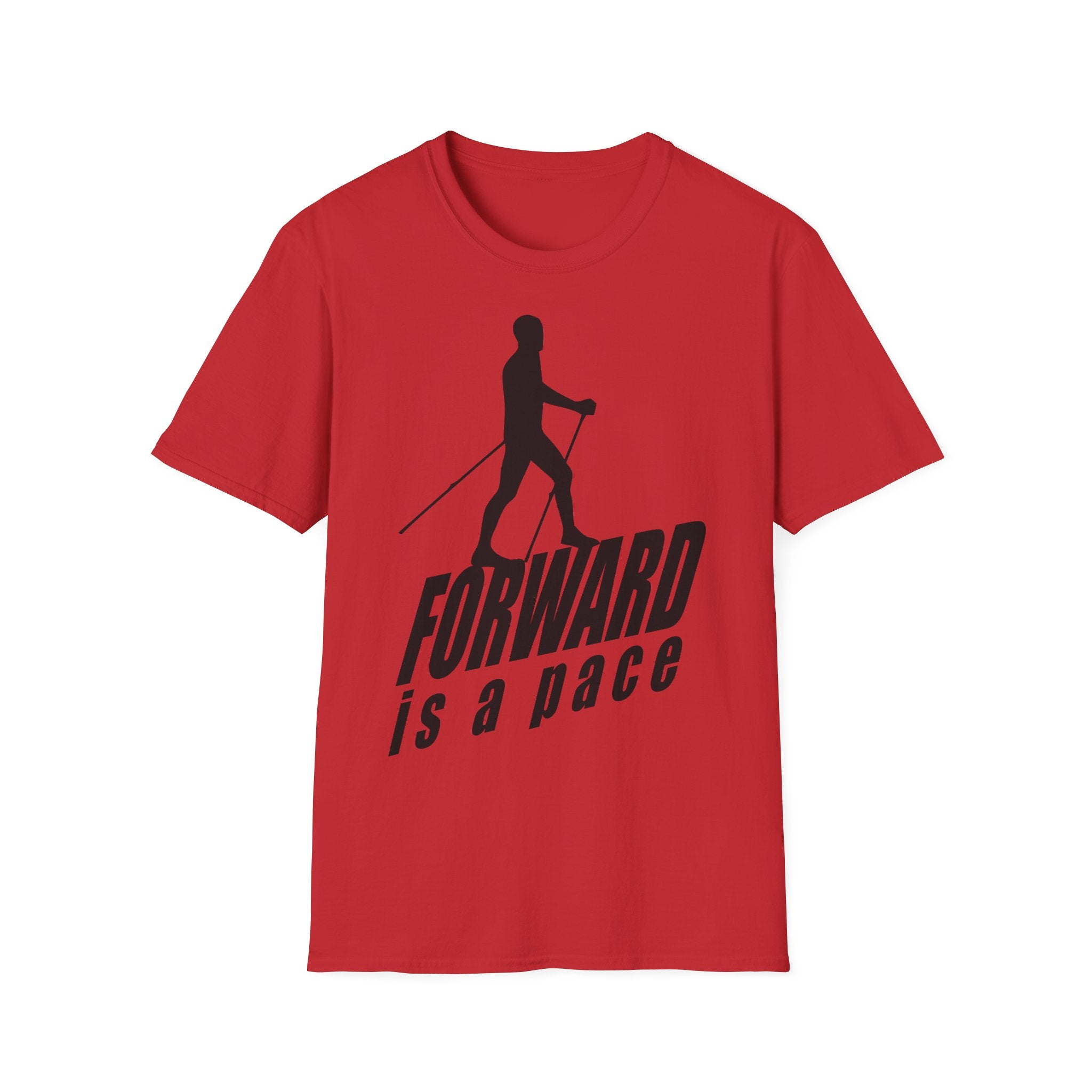 Nordic Walking T-Shirt — 'Forward Is A Pace' Motivational Walking Tee
