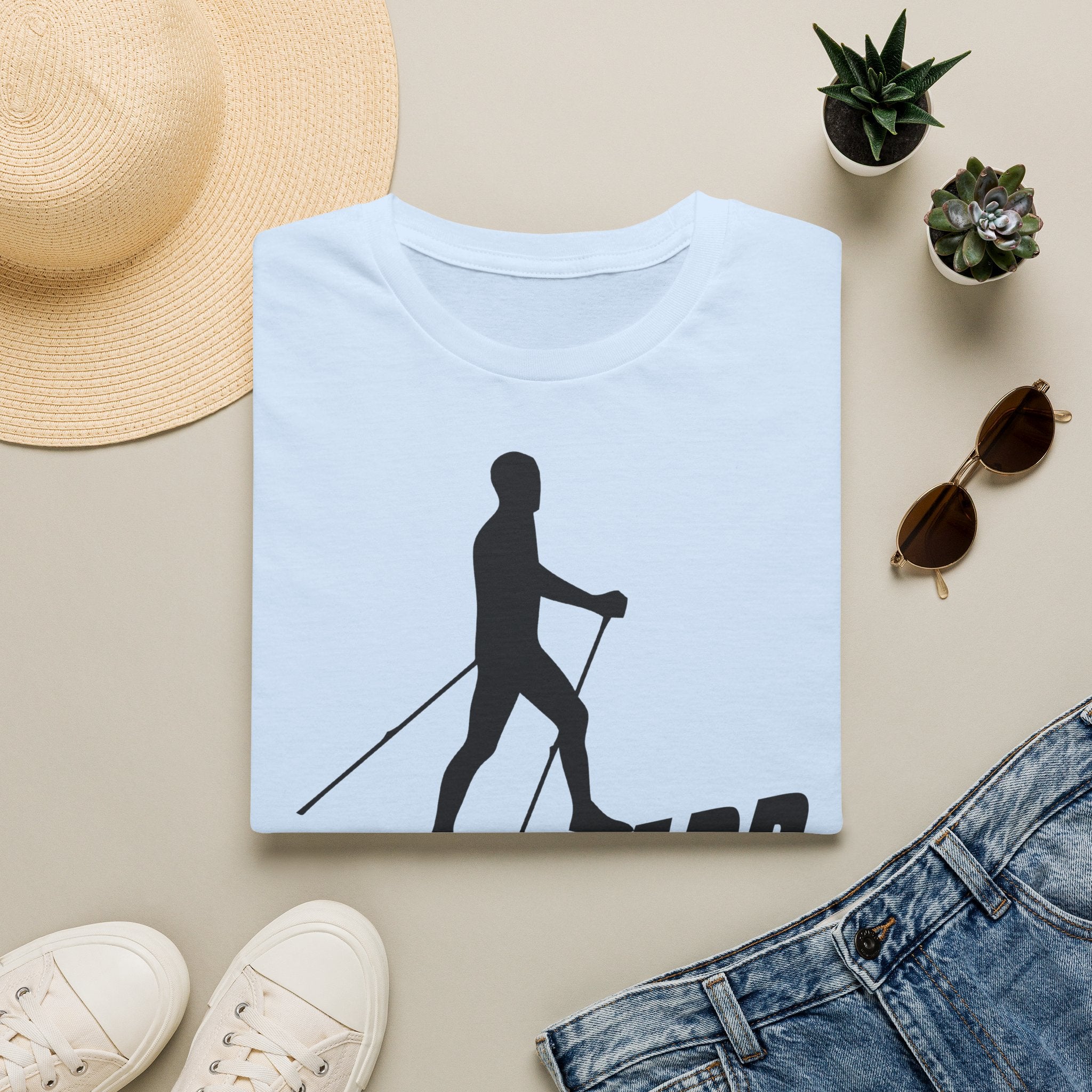 Nordic Walking T-Shirt — 'Forward Is A Pace' Motivational Walking Tee