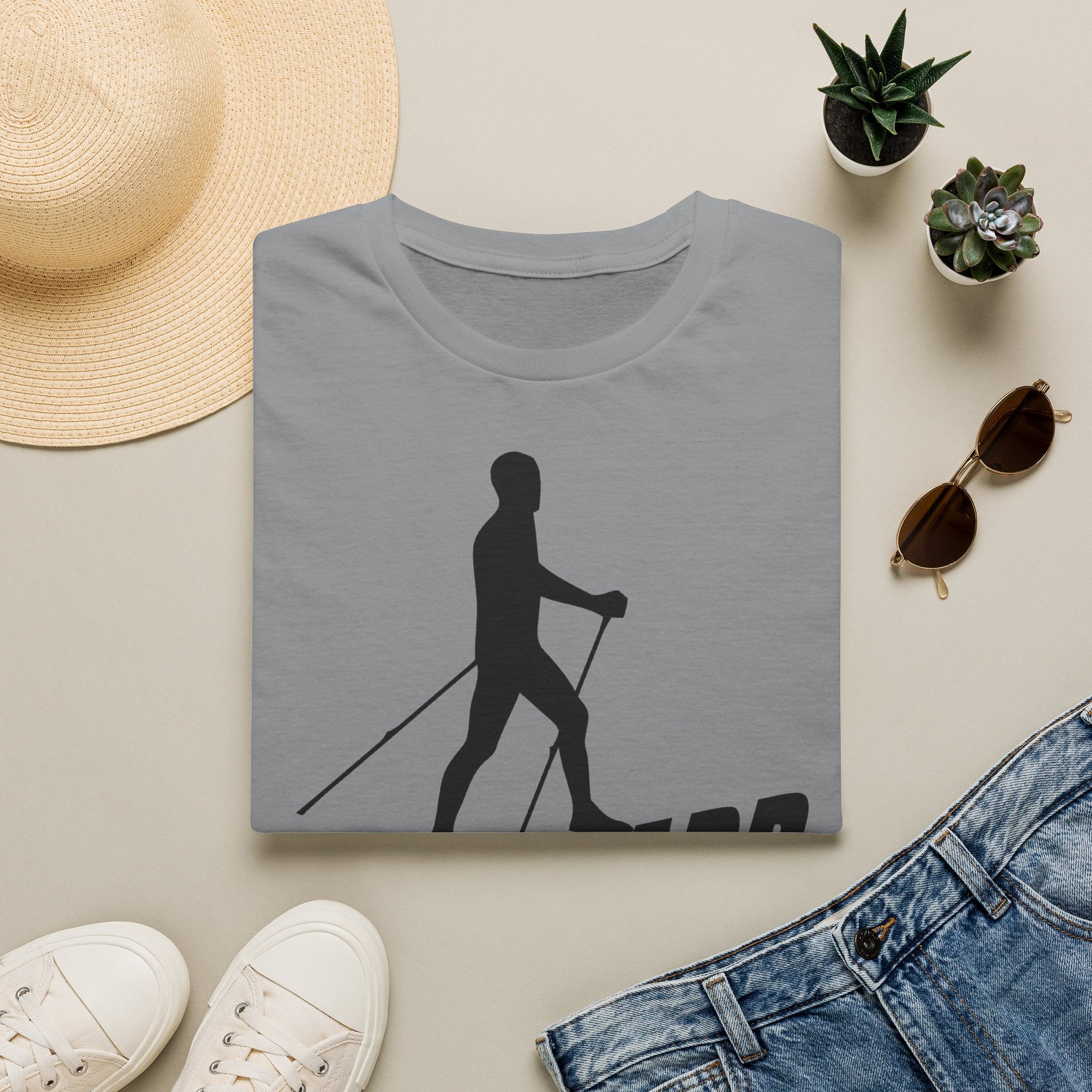 Nordic Walking T-Shirt — 'Forward Is A Pace' Motivational Walking Tee
