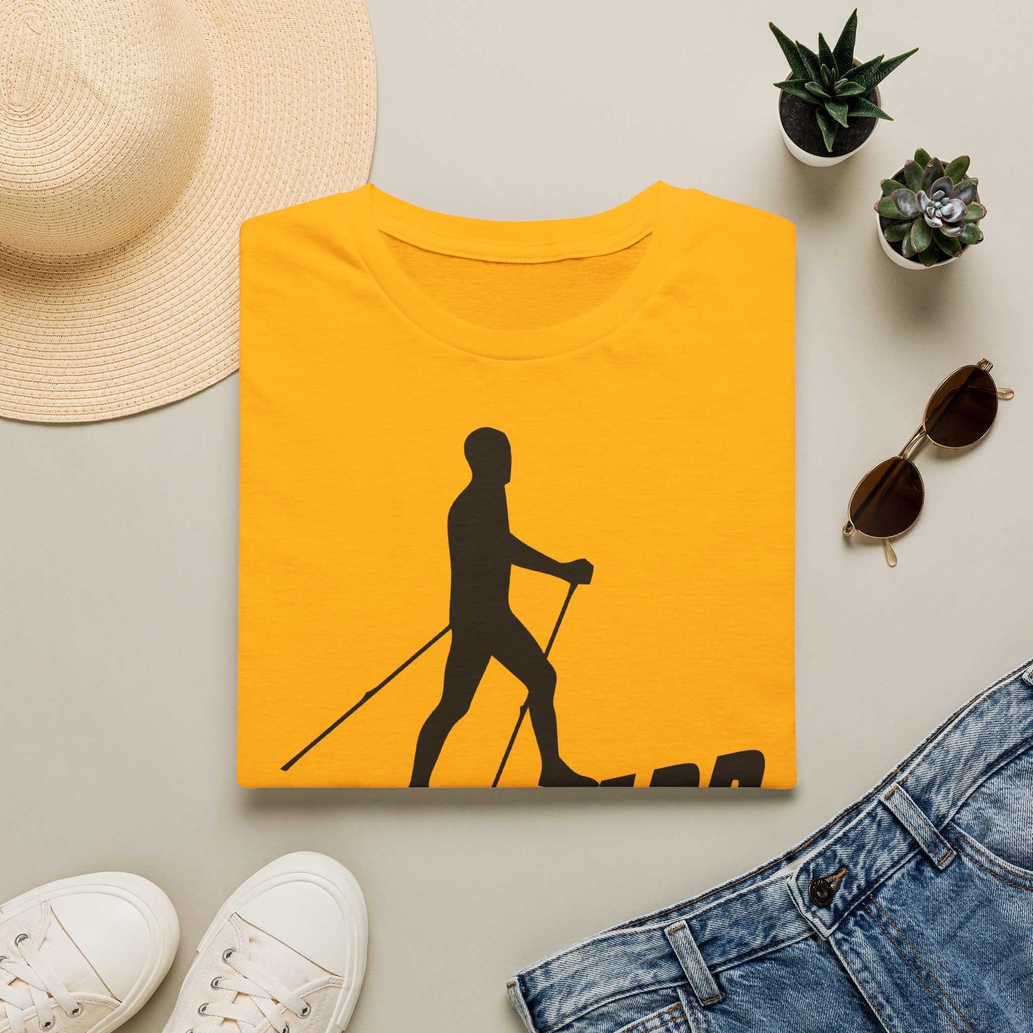 Nordic Walking T-Shirt — 'Forward Is A Pace' Motivational Walking Tee