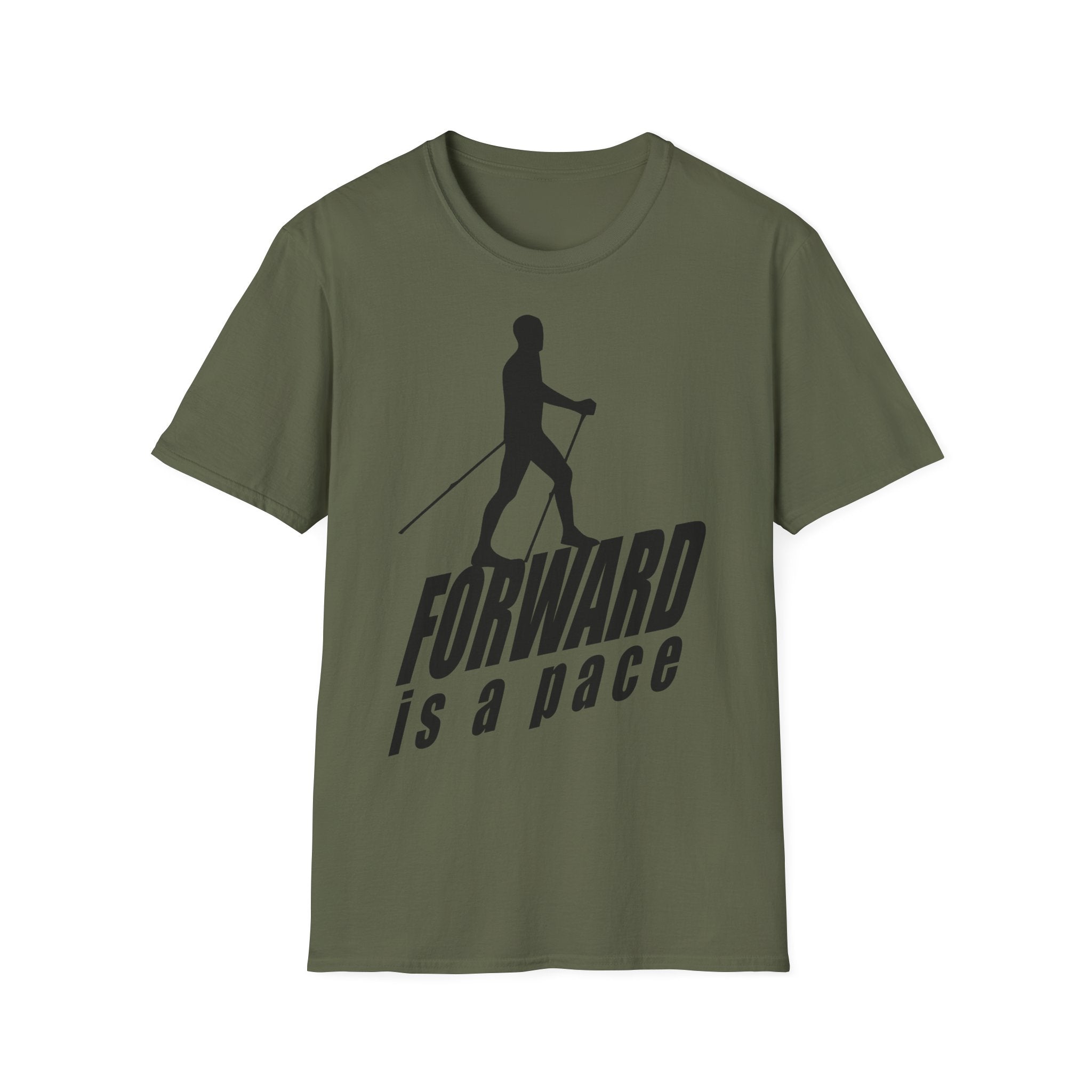 Nordic Walking T-Shirt — 'Forward Is A Pace' Motivational Walking Tee