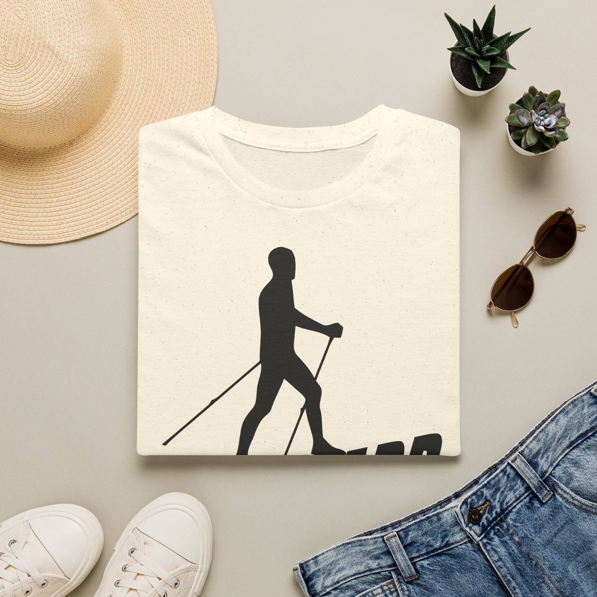 Nordic Walking T-Shirt — 'Forward Is A Pace' Motivational Walking Tee