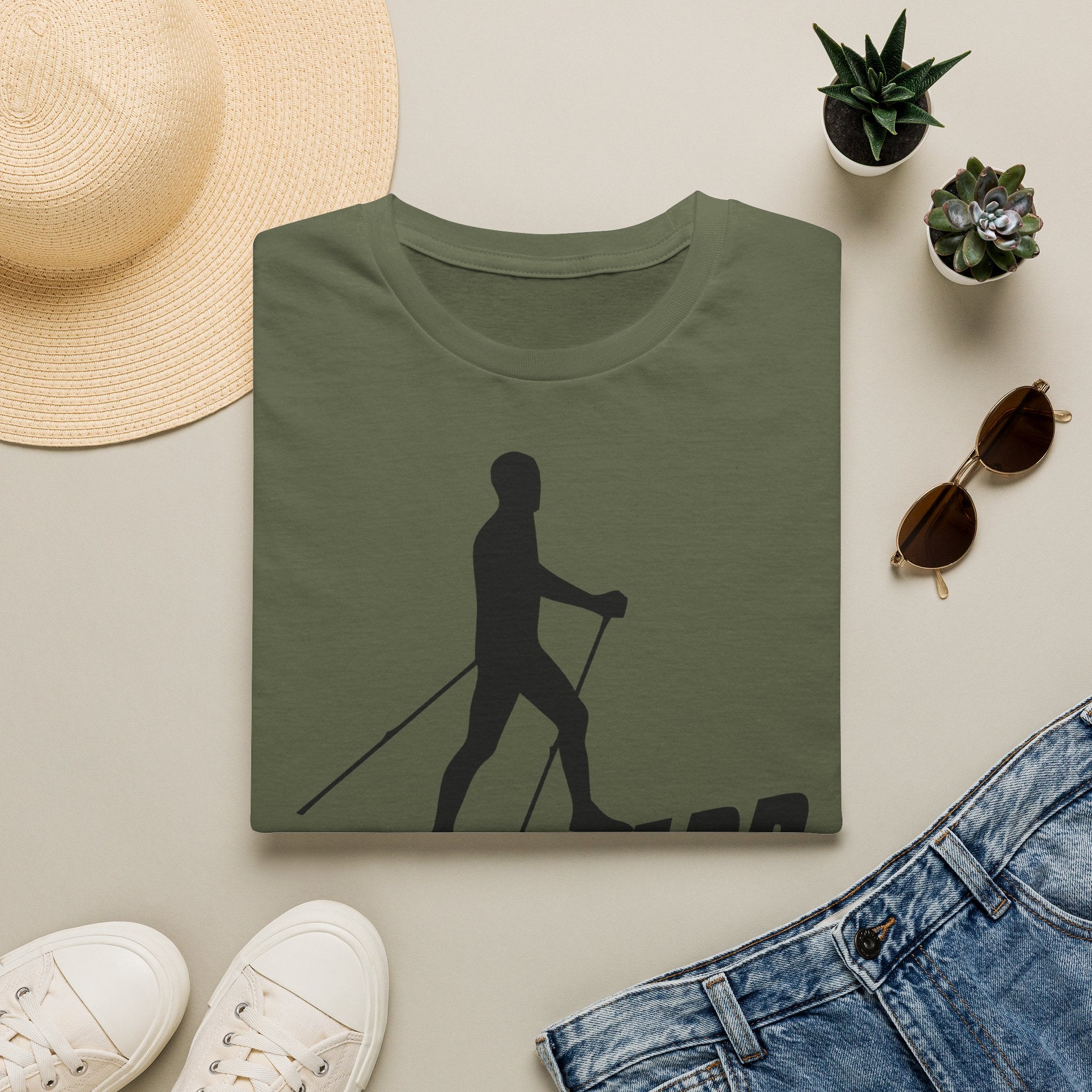 Nordic Walking T-Shirt — 'Forward Is A Pace' Motivational Walking Tee
