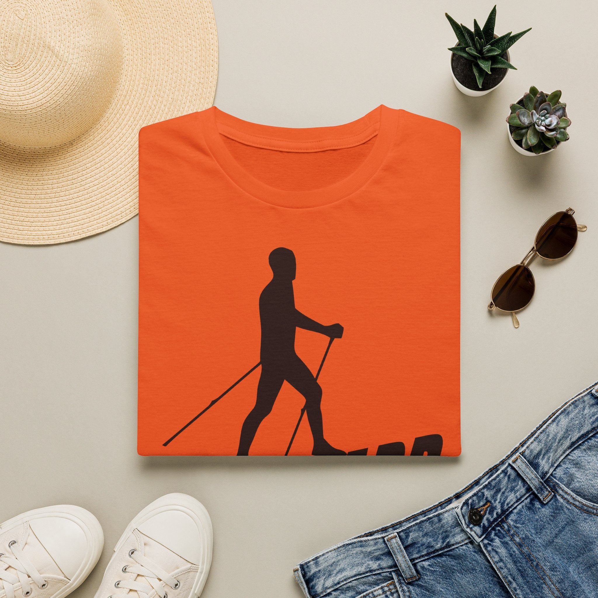 Nordic Walking T-Shirt — 'Forward Is A Pace' Motivational Walking Tee