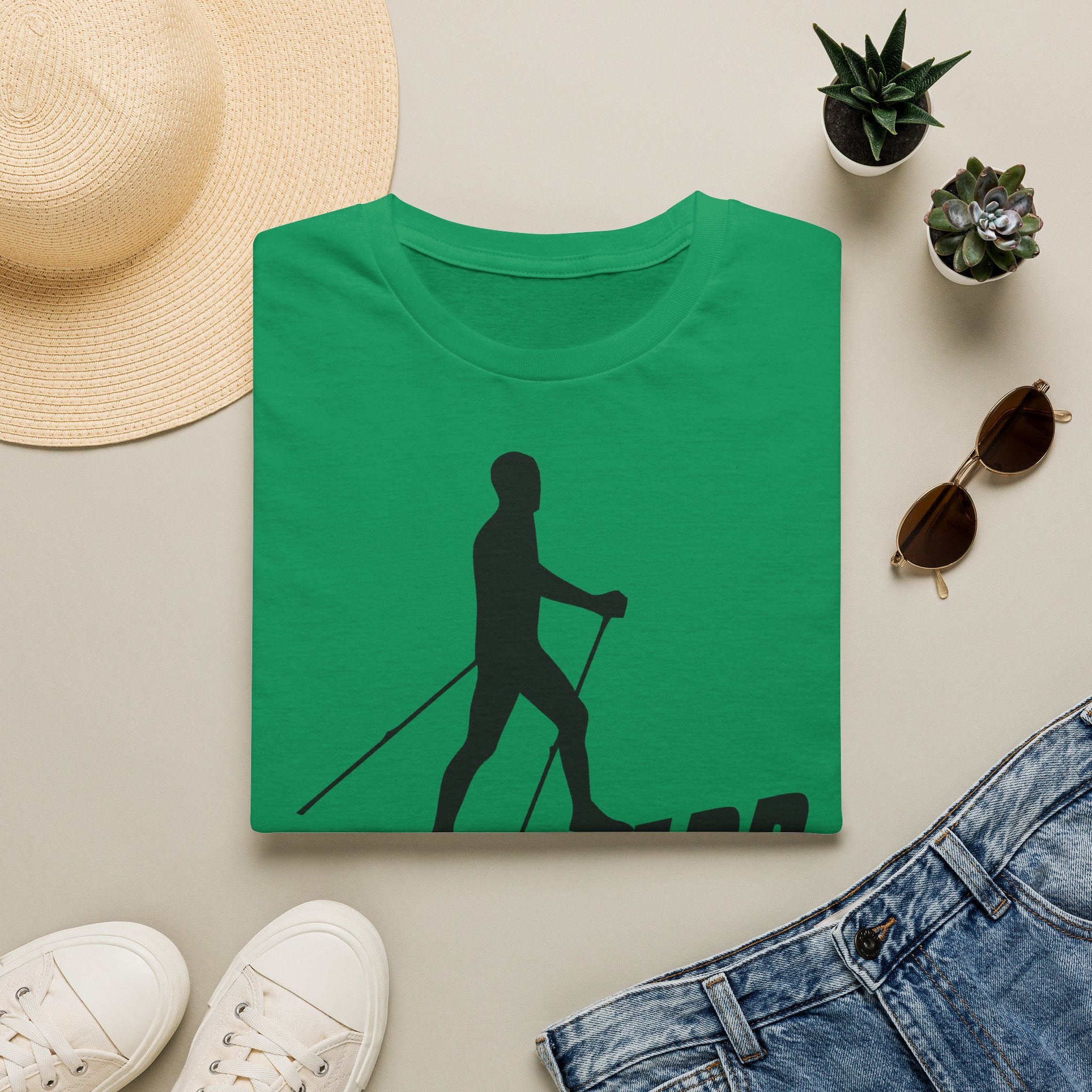 Nordic Walking T-Shirt — 'Forward Is A Pace' Motivational Walking Tee