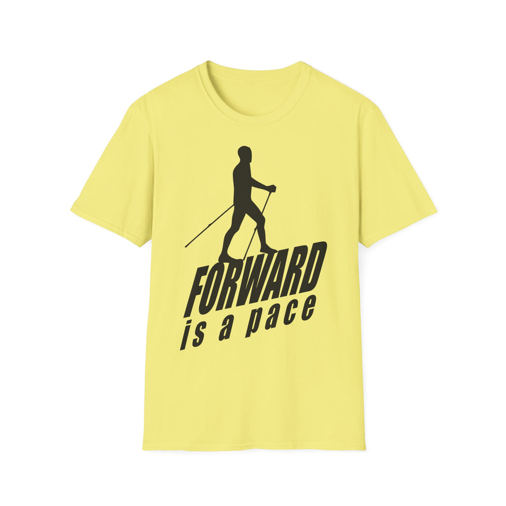 Nordic Walking T-Shirt — 'Forward Is A Pace' Motivational Walking Tee
